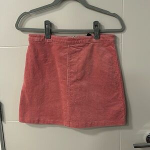Pink velvet skirt